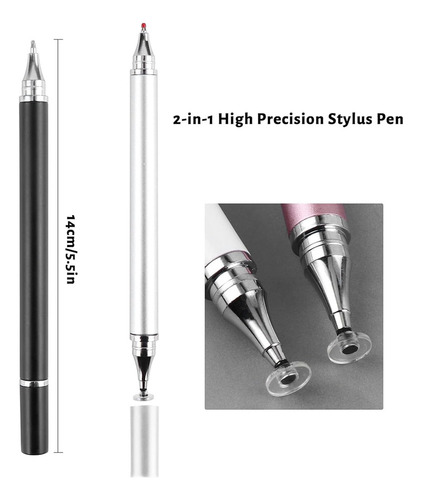 Qu 2pcs Universal Pluma Lápiz Tactil Óptico Tablet Stylus