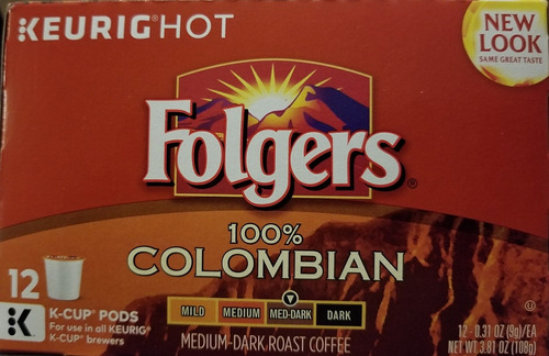 Folgers Gourmet Selection Keurig Brewed Lively Columbian Med