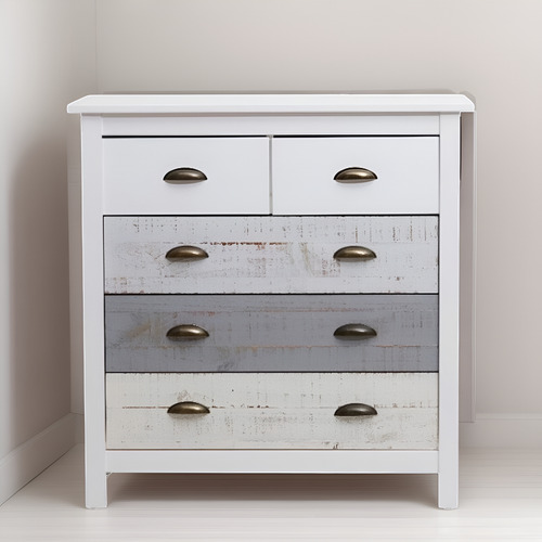 Comoda Romantica, Madera Maciza, Armado Gratis- Artico
