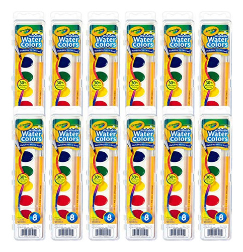 Acuarelas Crayola Lavables En 8 Colores Vibrantes (12)