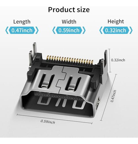 2 Pack Conector Hdmi Para Ps5 Con Herramientas Incluidas