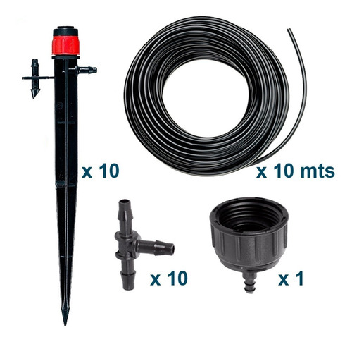 Kit De Riego Por Goteo Para 10 Macetas Aquaflex Oferta!!