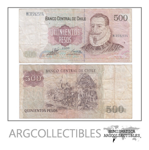 Chile Billete 500 Pesos Año 2000 P-153e Vf