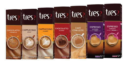 70 Cápsulas Café Expresso E Bebida Cafeteira Três Corações