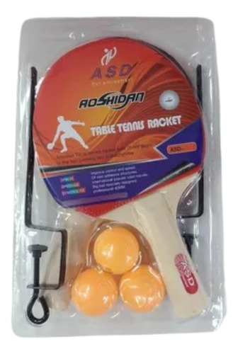 Kit Ping Pong 2 Raquets, 3 Bolas E Rede Com Suporte + Nf