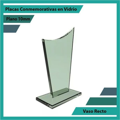 Placa De Vidrio Referencia Vaso Recto Pulido Plano 10mm