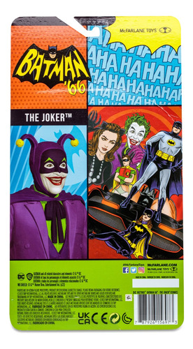 Sm Mcfarlane Figura 6 Batman 66 - The Joker (cómic)