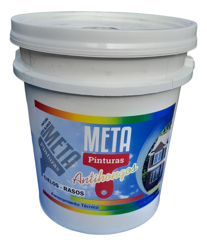Meta Pinturas Cielo Raso Practico 18l Antihongos Blanco Mate