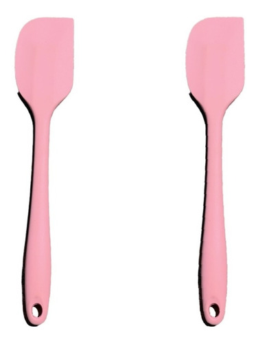 Kit 2 Espátulas Reta De Silicone Utensílio Cozinha