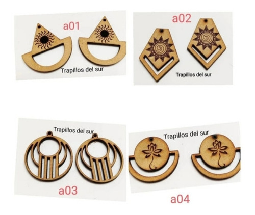 Pack 80 Pares De Bases De Aros De Madera Para Tejer Macramé 