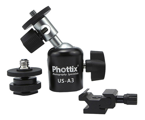 Imagen 2 de 10 de Rotula Porta Sombrilla Para Flash Zapata Phottix Us-a3