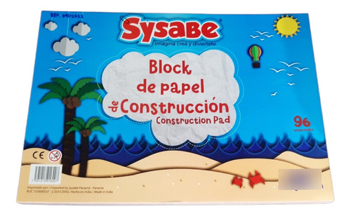 Block De Construcción Sysabe 96 Hojas X 1 Unidad