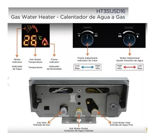 Calentador de Agua Instantáneo a Gas de 8 Litros Westinghouse