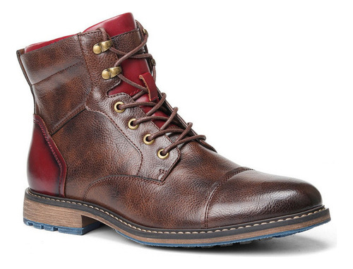 Botas De Cuero Para Hombre De Talla Grande Brown Martin Boot