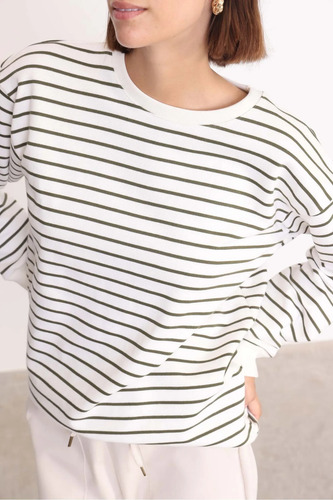 Buzo Mujer Rayado Cuello Redondo Anne Yagmour