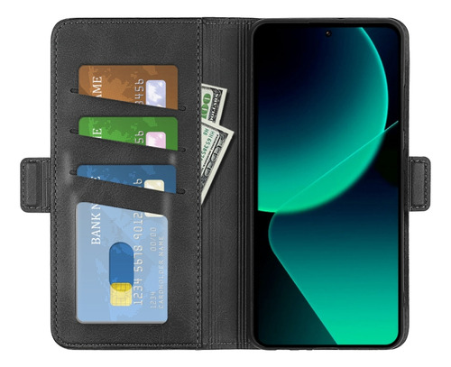 Capa De Couro Com Fivela Dupla Para Xiaomi 14t Pro/xiaomi Re
