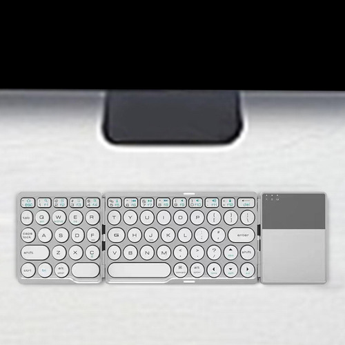 Teclado Inalámbrico Plegable De 64 Teclas Para Plata
