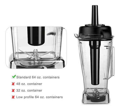 2 Émbolos De Plástico Blender Tamper Accelerator Para 760