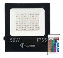 Comprar Reflector Led Rgb Multicolor 50w Exterior Con Control Remoto