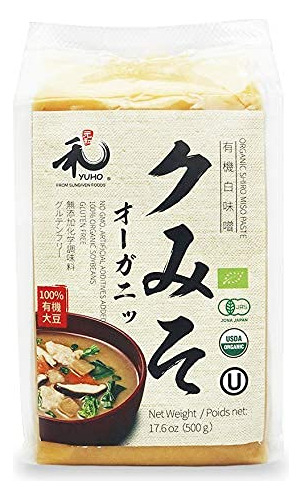 Yuho Pasta De Miso Blanco Shiro Organica 100% Soja Y Arroz O