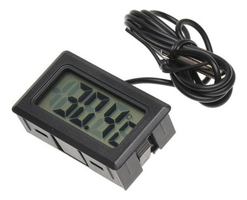 Termômetro Digital Com Sensor Externo Cervejeiro Chocadeira Cor Preto