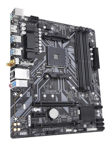 Imagen 2 de 7 de Mother Gigabyte B450m Ds3h Wifi Am4