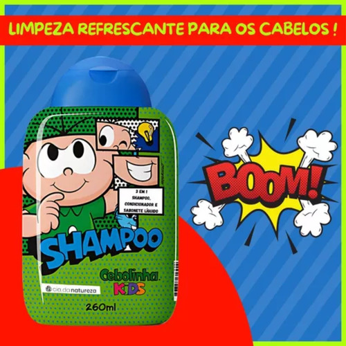 Shampoo 3 Em 1 Cebolinha 260ml.