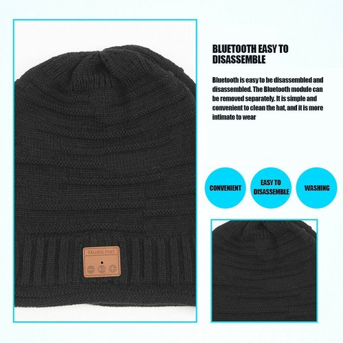 Chapéu De Inverno Com Bluetooth 5.0, Gorro De Malha Quente,