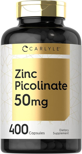 Picolinato De Zinc De 50 Mg  400 Cápsulas