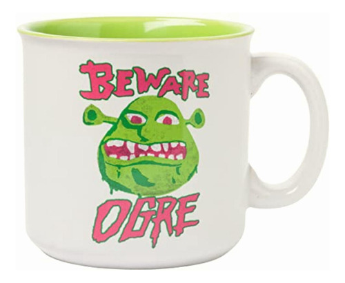 Silver Buffalo Shrek Beware Ogre Taza De Café De Cerámica,