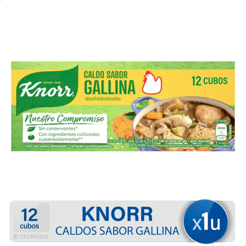 Caldo De Gallina Knorr Deshidratado Sin Conservantes