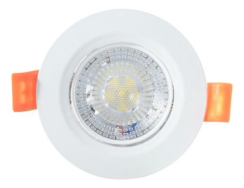 Empotrado Spot Led 7w 3 Tonos De Luz Pack 10 Lamparas Estructura Blanco