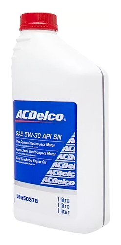 Oleo Motor Semi Sintetico 5w30sn Acdelco 1l