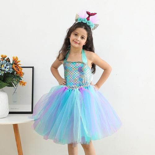 Vestido Tutú De Sirena Para Niña Para Fiesta De Cumpleaños C | Cuotas sin interés Vestido Tutú De Sirena Para Niña Para Fiesta De Cumpleaños C | Cuotas sin interés