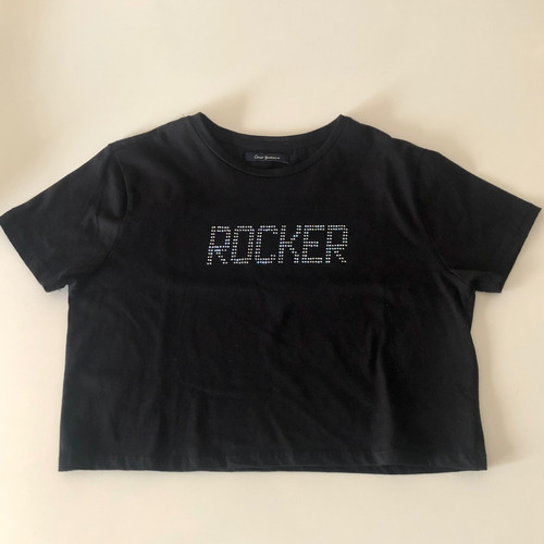 Remera Mujer Como Quieres Que Te Quiera Negra Rocker T.38