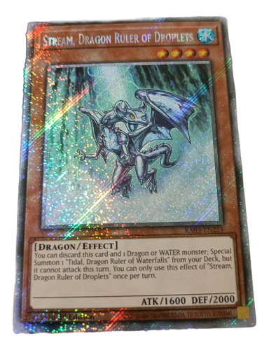 Stream, Dragon Ruler Of Droplets (plat Scrt) - Qc Stampede Yu Gi Oh Inglés (Usado)