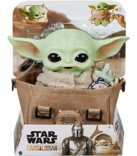 Imagen 1 de 5 de Muñeco Star Wars The Mandalorian Baby Yoda 28 Cm Con Sonidos