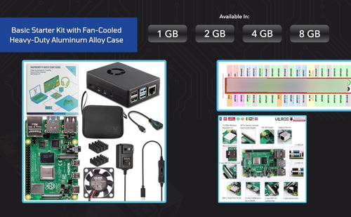 Raspberry Pi 4 Modelo B 8gb Ram Combo Con Case Disipador Etc