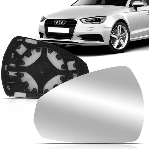 Lente Espelho Retrovisor Placa Audi A3 16 17 18 Aquecedor