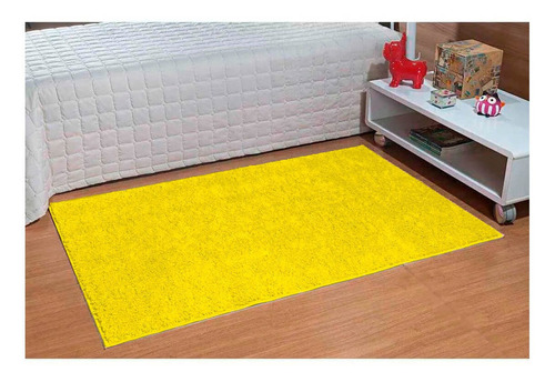 Tapete Pra Sala Quarto Passadeira Classic 66 X 120 Amarelo Desenho do tecido Geométrico