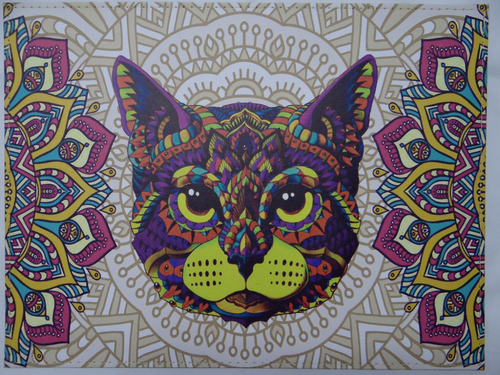 Set De 4 Individuales Gato Mandala