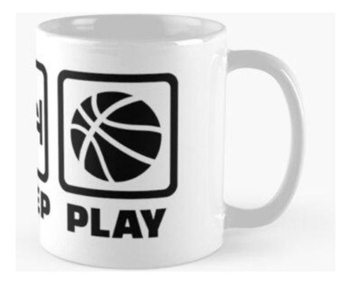 Taza Eat Sleep Juega Al Baloncesto Calidad Premium