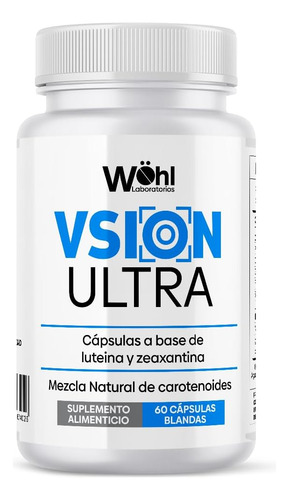 Pack 3 frascos de Vsion Ultra Laboratorios Wöhl 60 Cápsulas a base de Luteina y Zeaxantina