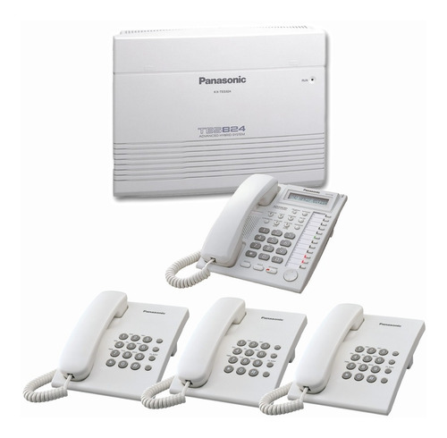 Central Panasonic Tes824 3 Líneas Ext + 4 Teléfonos Internos
