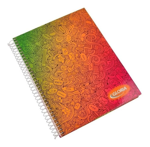 Cuaderno Gloria 7 Tapa Carton Fantasia Espiral X 100 Hojas