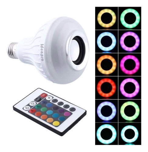 Bombillo Led Inteligente Corneta Musica Bluetooth Control S1