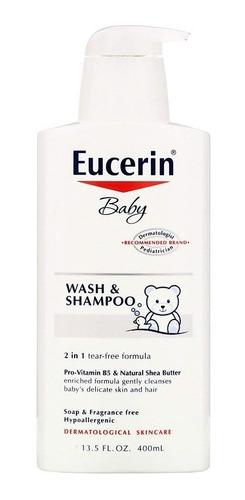  Eucerin Baby Wash Y Champu 13.5 Oz Pack X 3 Sin Fragancia 