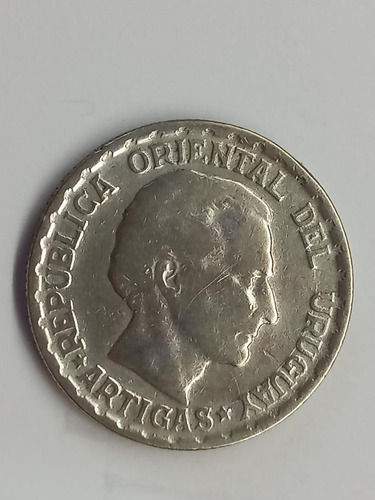 Moneda -uruguay -artigas- 50 Centavos -1943-plata-km31-exc.