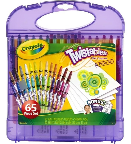  Twistables Mini Crayons & Paper Set 65 Piezas Crayola