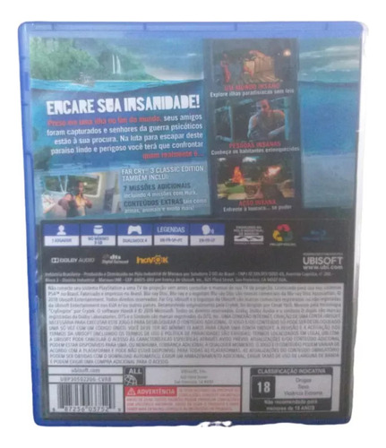 Far Cry 3 Edição Clássica Ps4-físico Usado (Usado)